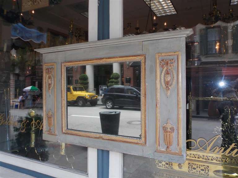 19th Century French Painted and Gilt Wall Mirror, Circa 1830