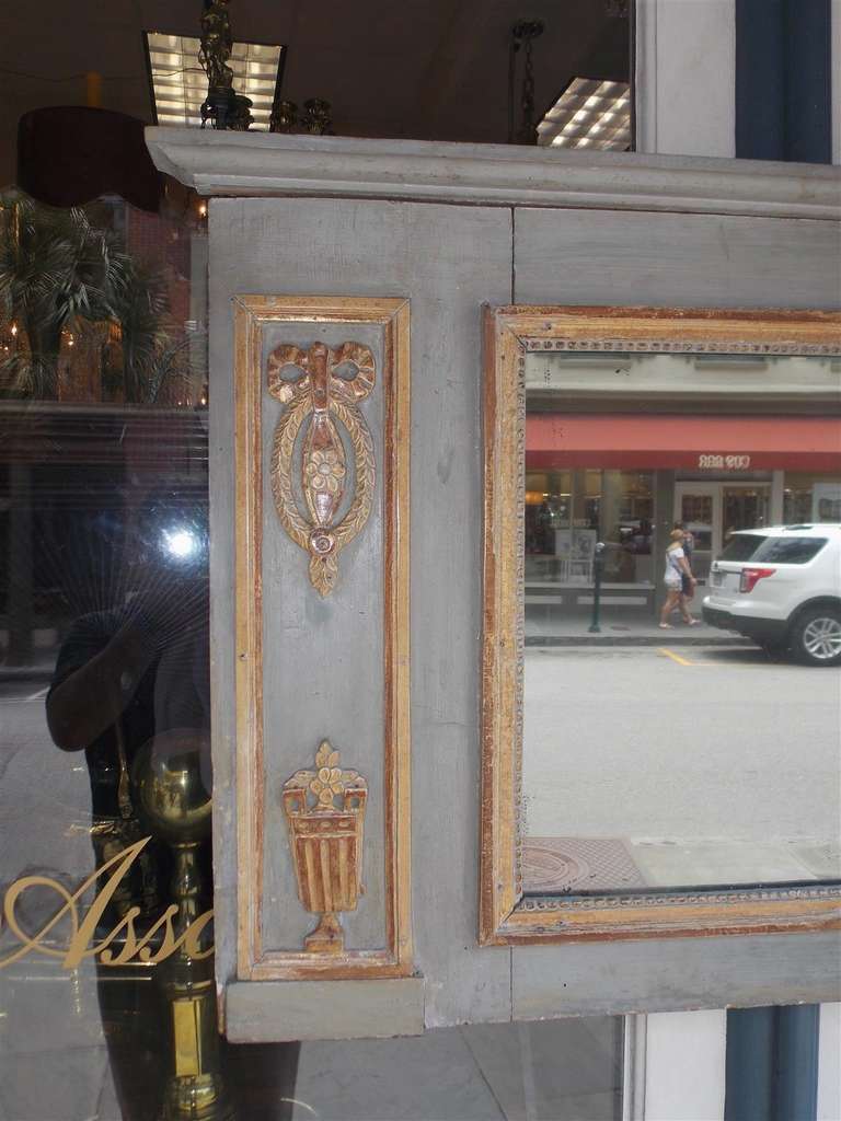 French Painted and Gilt Wall Mirror, Circa 1830 1