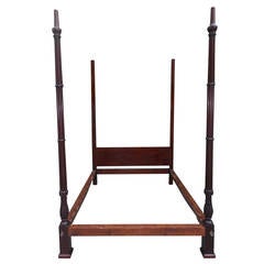English Chippendale Mahogany Four-Poster Bed, Circa 1770 5