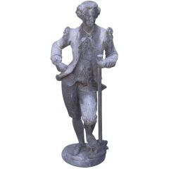 English Gentleman Garden Statue Comprised of Lead. Early 20th Century 8