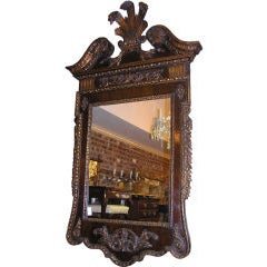 English Chippendale Mahogany & Gilt Prince Of Wales Wall Mirror . Circa 1760 3
