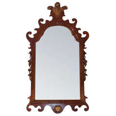 English Chippendale Mahogany Gilt Prince of Wales Wall Mirror. Circa 1770 11