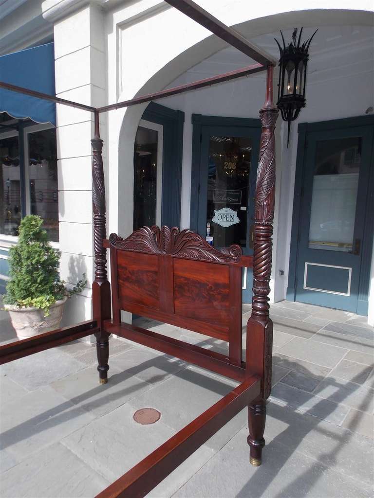 antique mahogany four poster bed