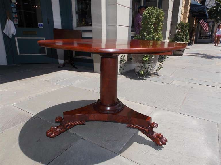American Mahogany Tripod Center Table. Philadelphia Circa 1815 2