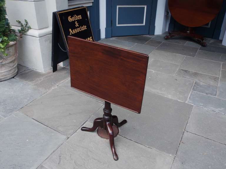 British English Mahogany Tilt Top Podium. Circa 1770 For Sale