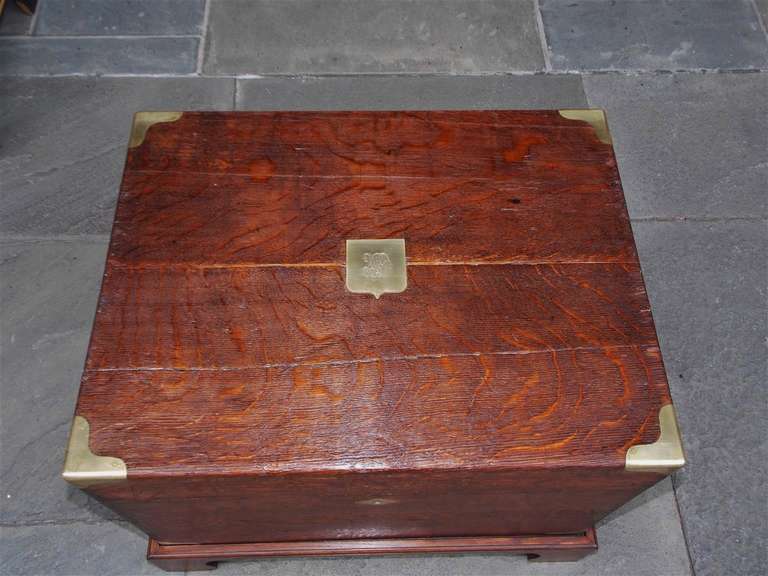 English Oak Campaign Chest on Stand. Circa 1820 For Sale 3