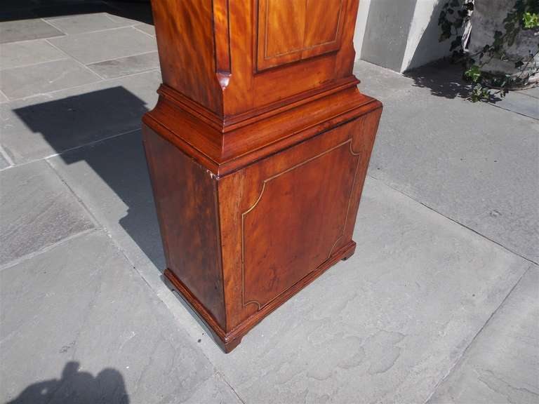 English Chippendale Mahogany Tall Case Clock, Circa 1780 For Sale 2