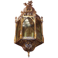English Brass Royalty Hanging Hall Lantern, Circa 1820 7