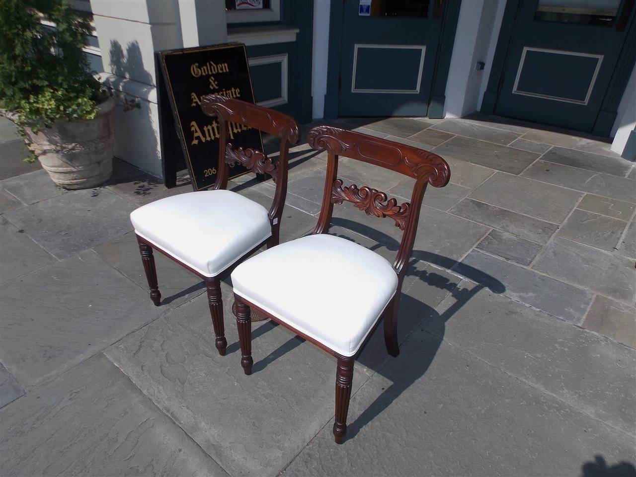 Pair of American Regency Mahogany Side Chairs, Baltimore, Circa 1815 In Excellent Condition In Hollywood, SC