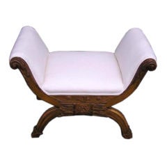 Italian Gilt Carved Wood Floral Window Bench. Circa 1780 10