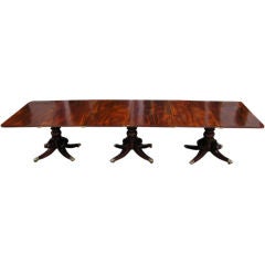 Triple Pedestal Dining Room Table