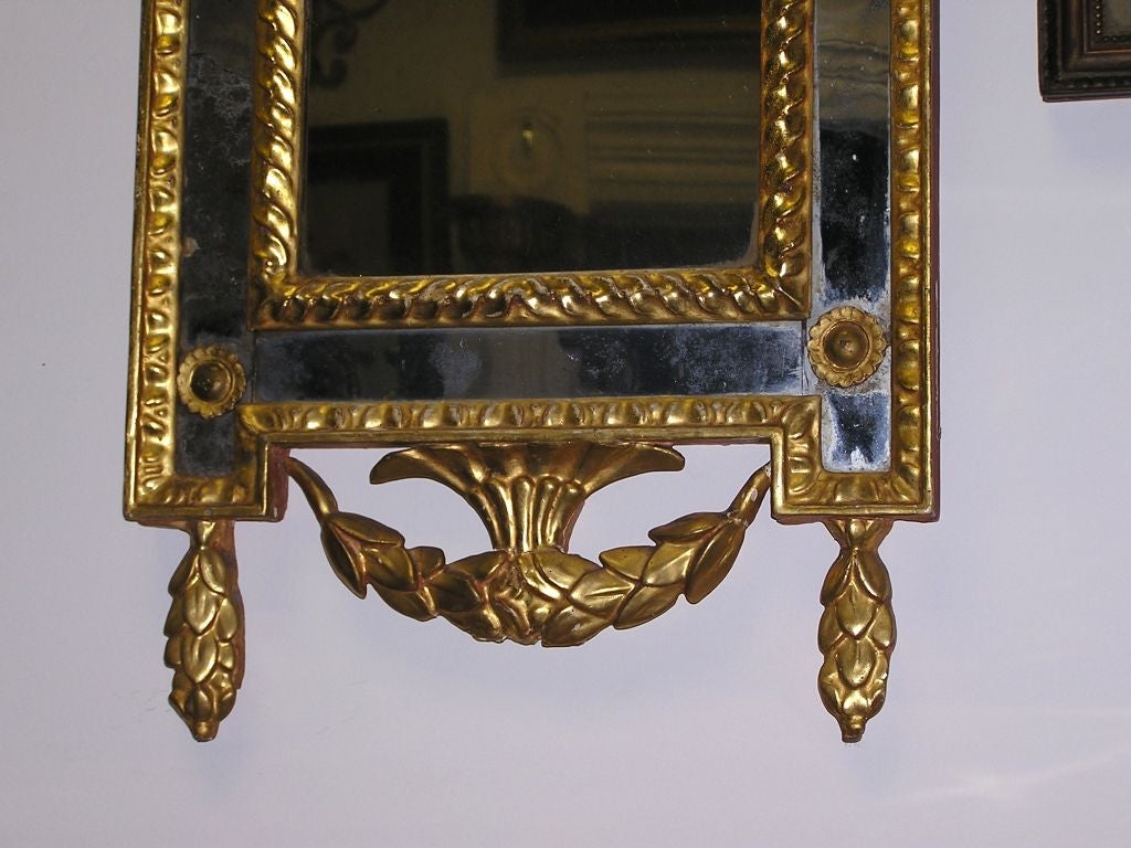 Pair of Italian Gilt Carved Floral Wall Mirrors. Circa 1780 For Sale 2