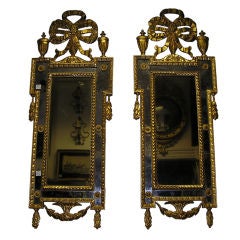 Pair of Italian Gilt Carved Floral Wall Mirrors. Circa 1780 11