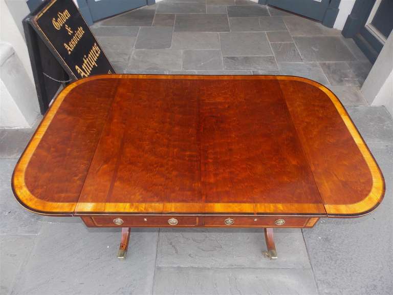 18th Century and Earlier English Plum Pudding Mahogany Library Table.  Circa 1780 For Sale