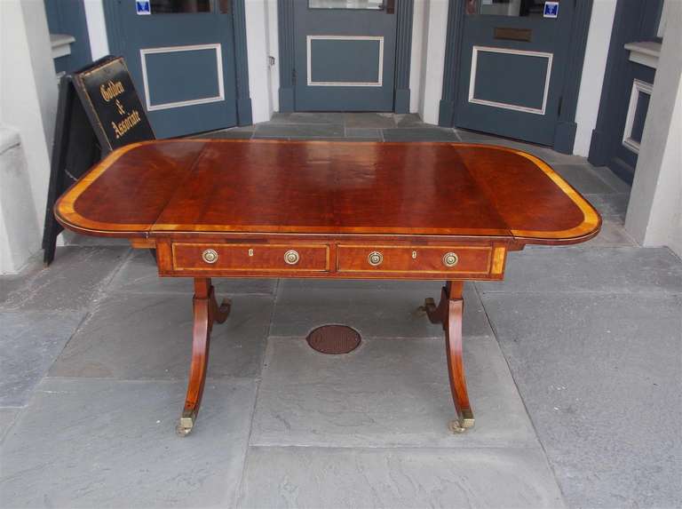 English Plum Pudding Mahogany Library Table.  Circa 1780 For Sale 1