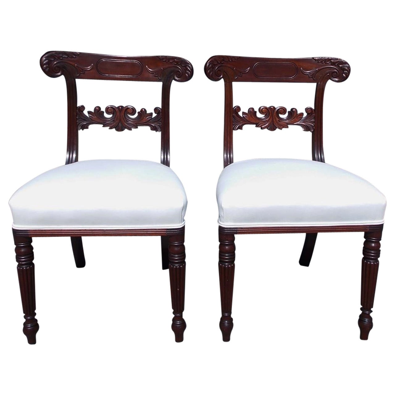 Pair of American Regency Mahogany Side Chairs, Baltimore, Circa 1815