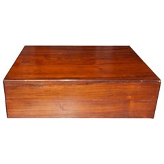 Used Complete English Zebra Wood Backgammon Game Box, Circa 1830