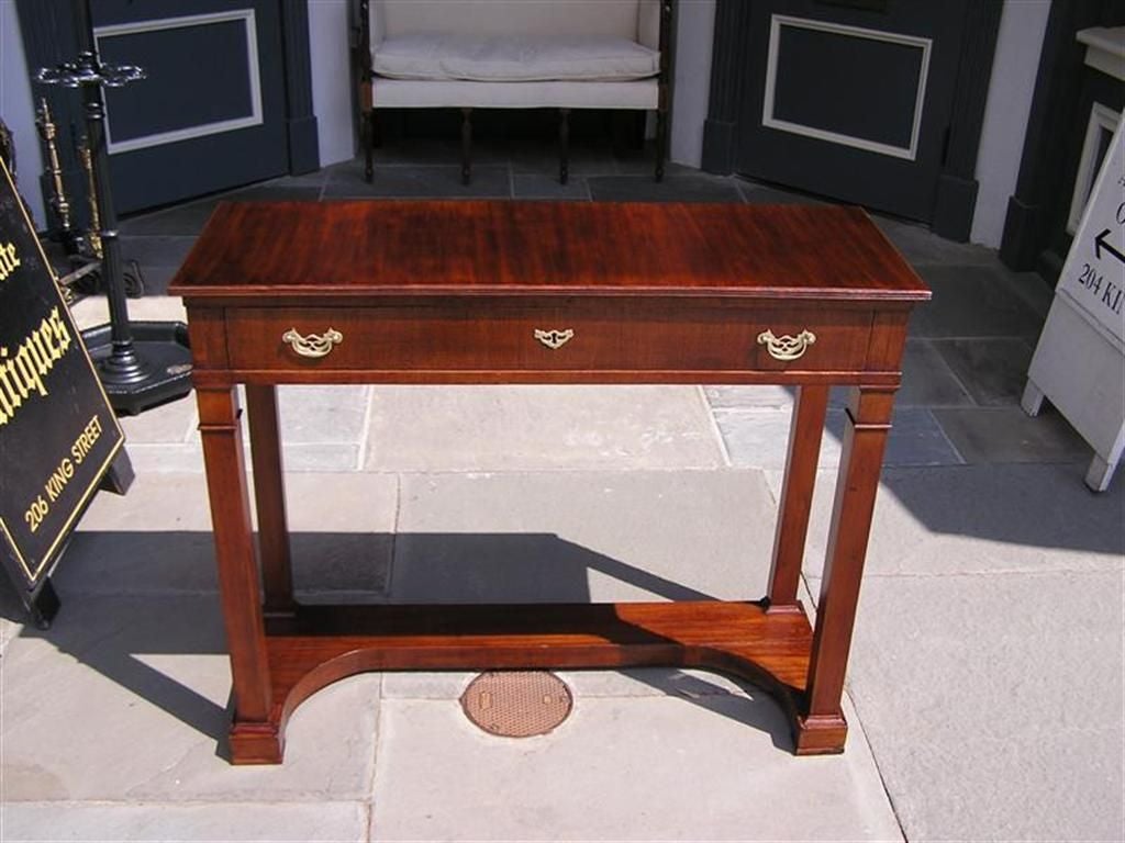 George III English Mahogany One Drawer Diminutive Console , Circa 1810 For Sale