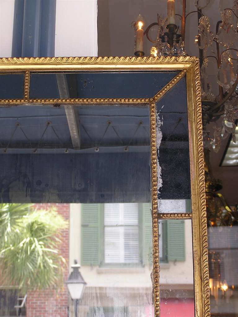 Venetian Gilt Carved Wood Gadrooned Mirror, Second Half 19th Century  In Excellent Condition In Hollywood, SC