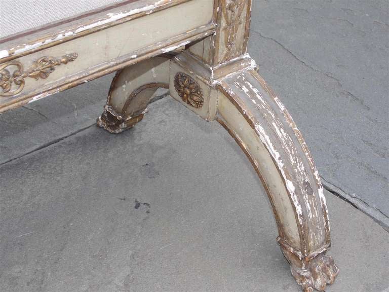 French Painted and Gilt Fire Screen For Sale 4