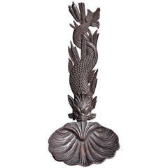 French Cast Iron Dolphin Wall Fountain 5