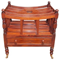 English Mahogany Bow Framed Canterbury