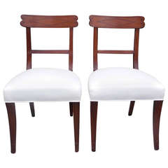 Pair of English Regency Side Chairs, Circa 1810