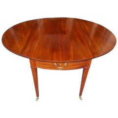 Antique English Mahogany Drop-Leaf Pembroke Table, Circa 1780