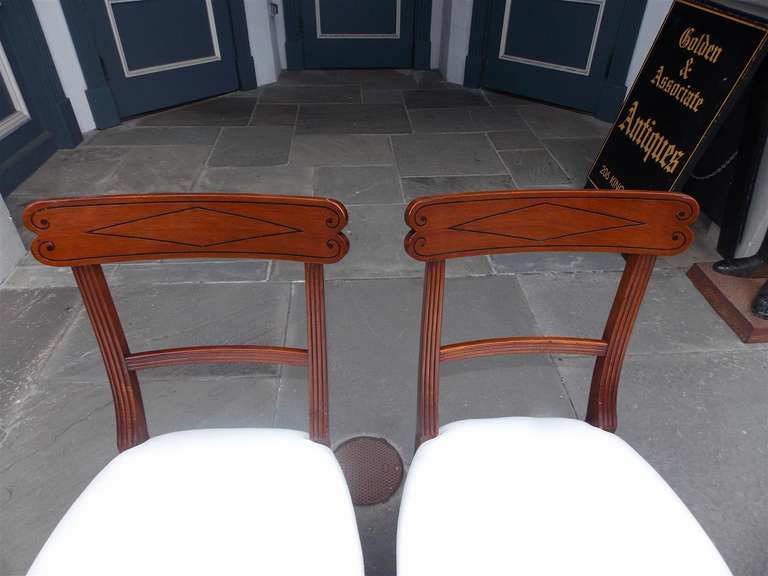 Pair of English Regency Side Chairs, Circa 1810 In Excellent Condition In Hollywood, SC