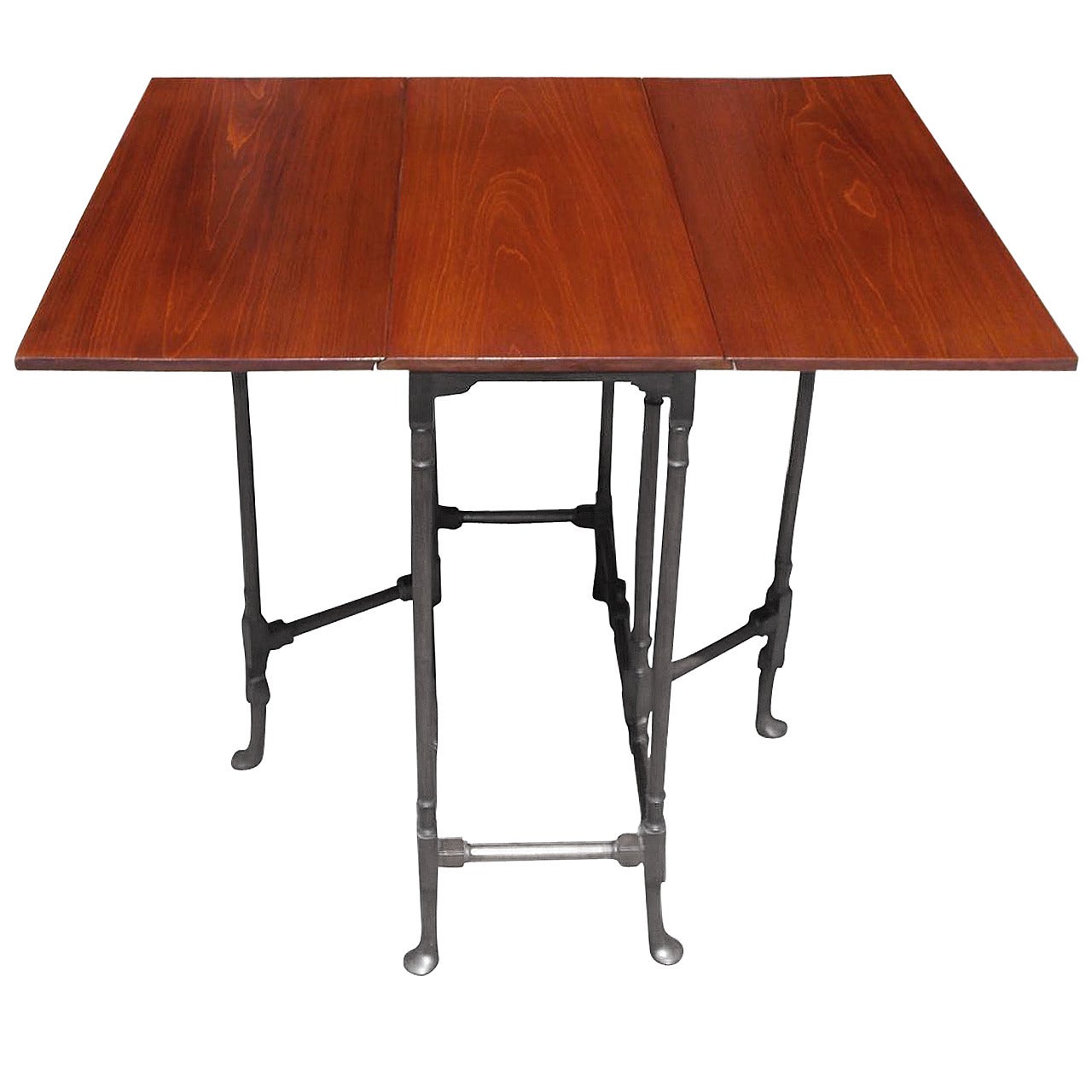 American Mahogany Drop-Leaf Spider Leg Table, Circa 1880