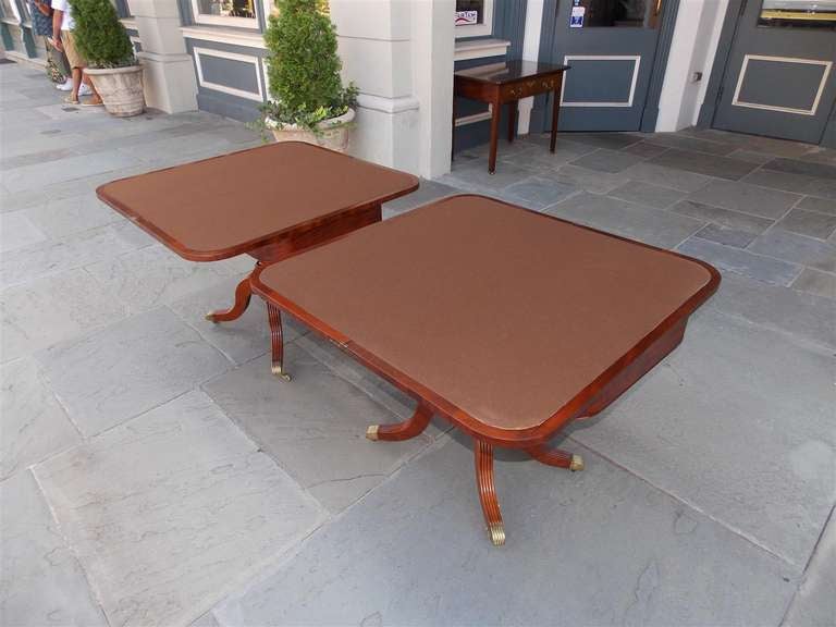 Pair of American Mahogany Card Tables. Philadelphia, Circa 1810 1