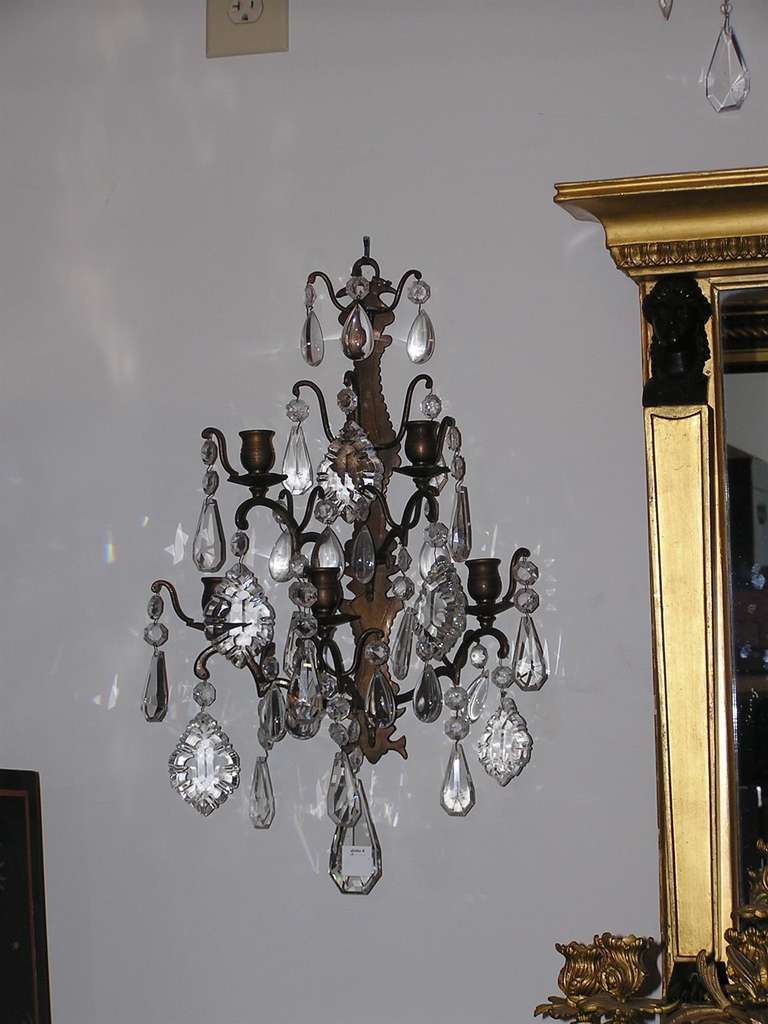 bronze crystal sconces