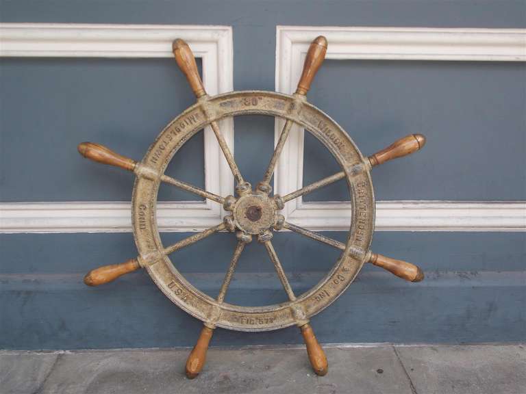 metal ship wheel