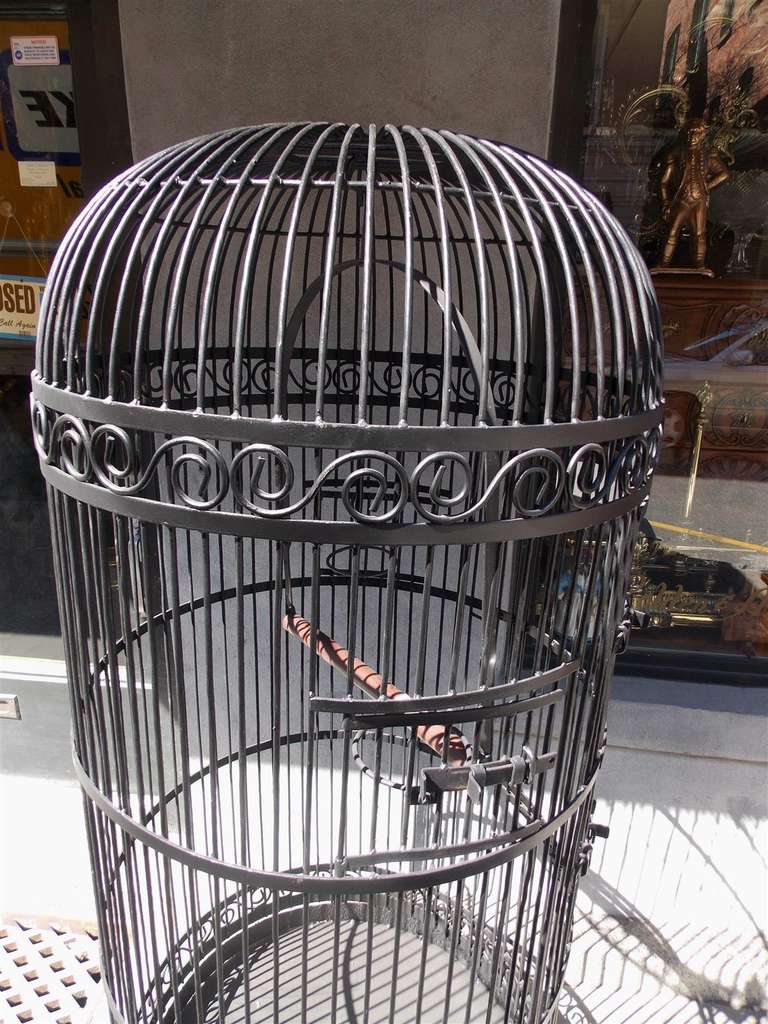 large wrought iron bird cage