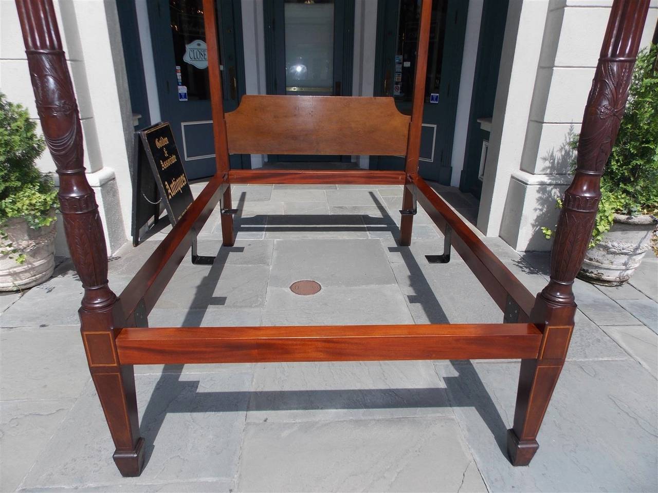 Charleston True Mahagoni-Reisbett, „The Furniture of Charleston“, um 1800-1815 im Angebot 2