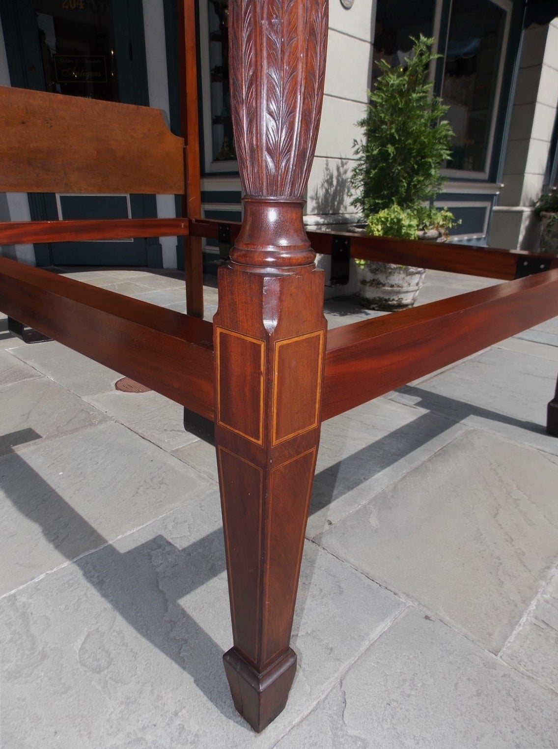 Early 19th Century Charleston True Mahogany Rice Bed, 