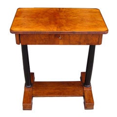 French Burl Walnut Work Table 8