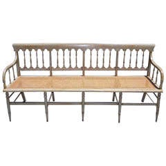 American Painted Floral Settee 8