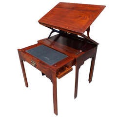 English Mahogany Tiered Architects Desk