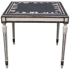 Italian Inlaid and Painted Slate Top Table, Circa 1820 10