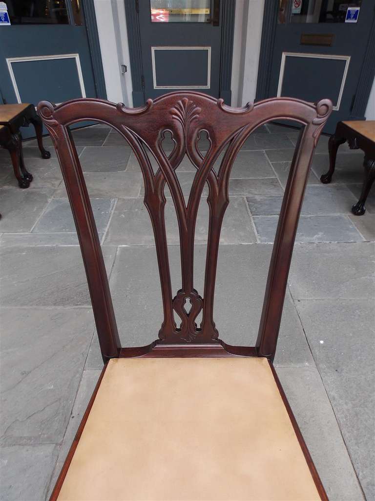 Set of Four American Chippendale Style Mahogany Side Chairs, Circa 1870 In Excellent Condition For Sale In Hollywood, SC