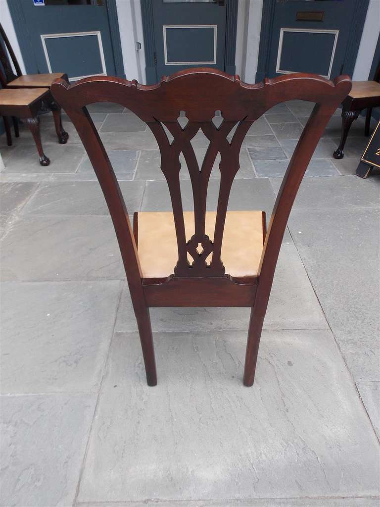 Set of Four American Chippendale Style Mahogany Side Chairs, Circa 1870 For Sale 2