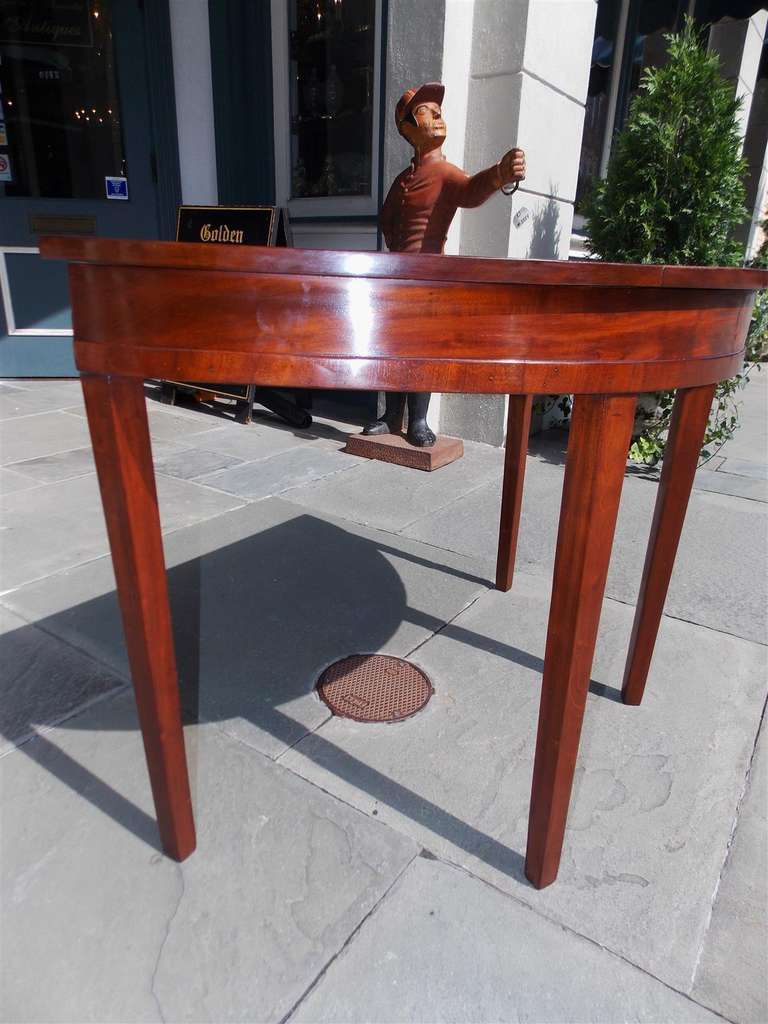 American Mahogany Demi-lune Table. Circa 1790 For Sale 4
