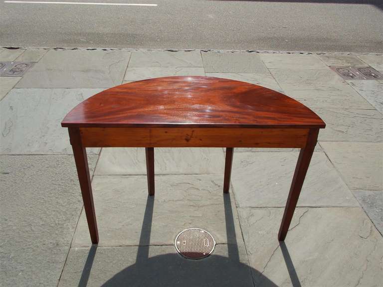 American Mahogany Demi-lune Table. Circa 1790 For Sale 5