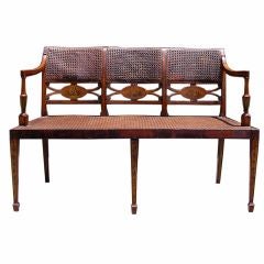 English Hepplewhite Satinwood Settee