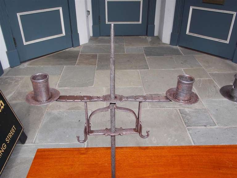 Pair of Italian Wrought Iron Candelabras For Sale 1