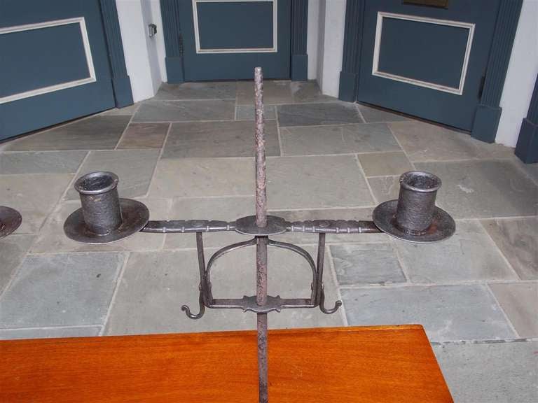 Pair of Italian Wrought Iron Candelabras For Sale 3