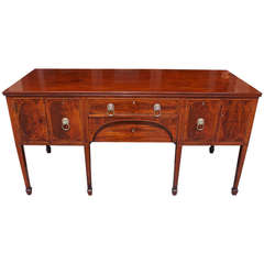 English Hepplewhite Mahogany Inlaid Sideboard. Circa 1790