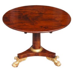 American Mahogany Gilt Center Table