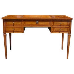 Mid 19th Century Italian Fruit Wood and Exotic Inlaid Writing Desk